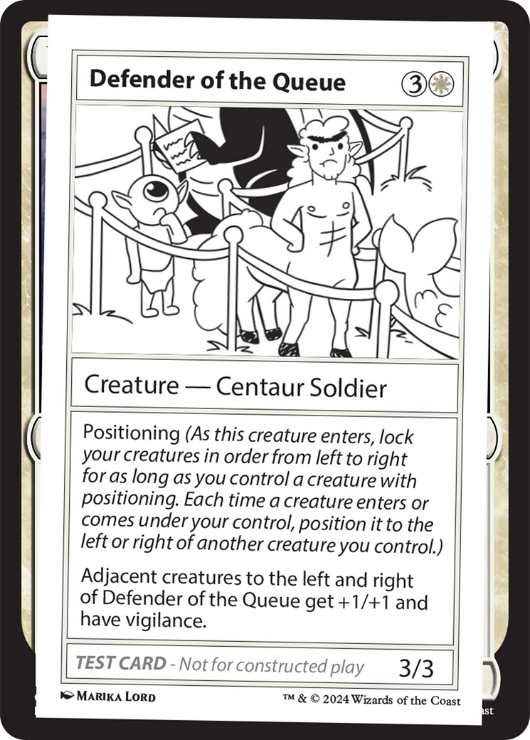 Defender of the Queue [Mystery Booster 2 Playtest Cards] 