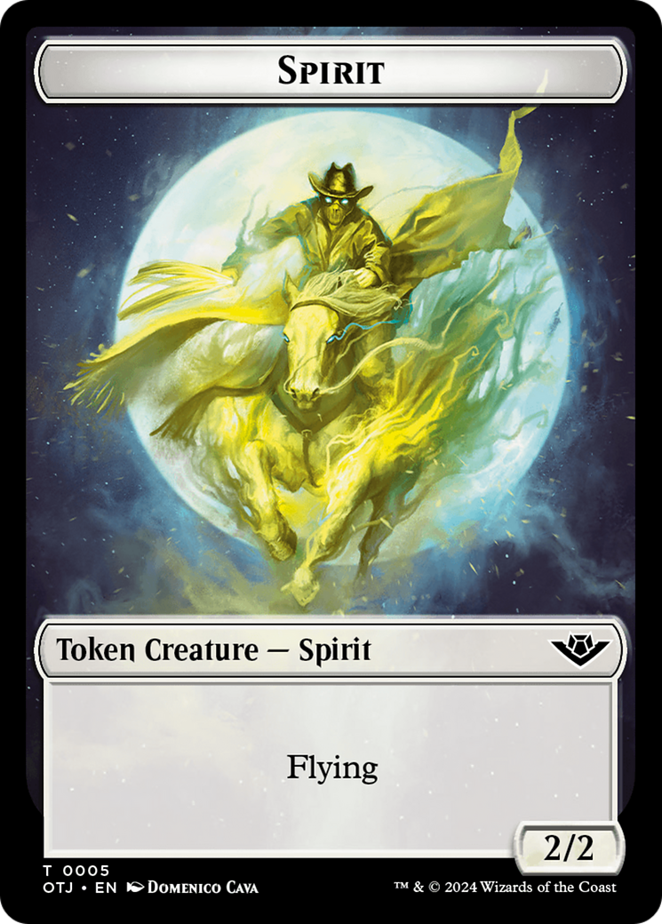 Spirit Token [Outlaws of Thunder Junction Tokens] 