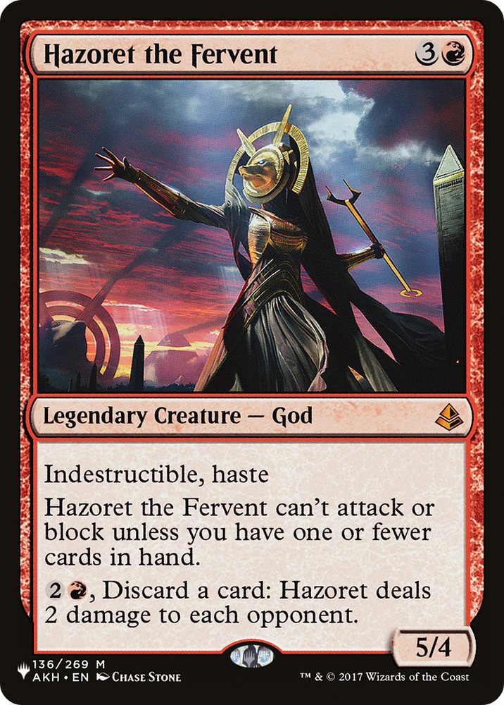 Hazoret the Fervent [The List Reprints] 