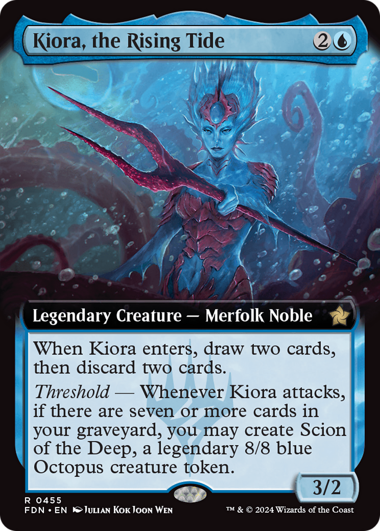 Kiora, the Rising Tide (Extended Art) [Foundations] 