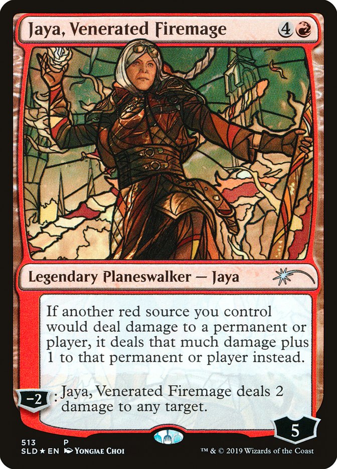 Jaya, Venerated Firemage (Stained Glass) [Secret Lair Drop Promos] 