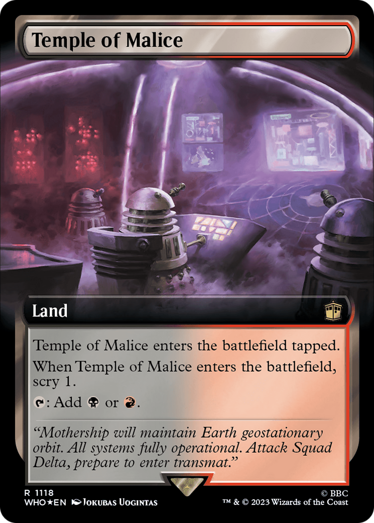 Temple of Malice (Extended Art) (Surge Foil) [Doctor Who] 