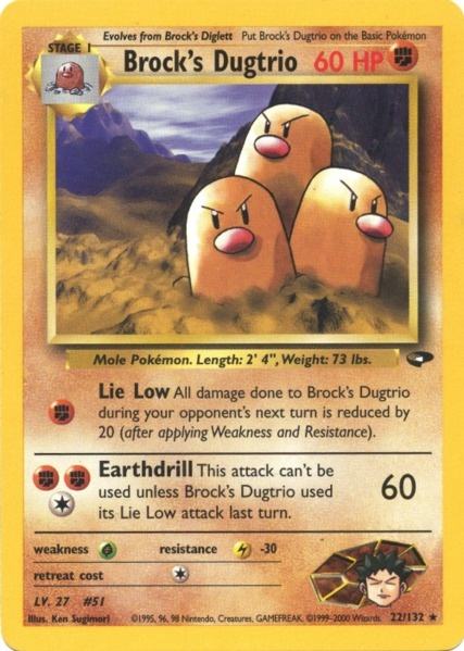 Brock's Dugtrio (22/132) [Gym Challenge Unlimited] 