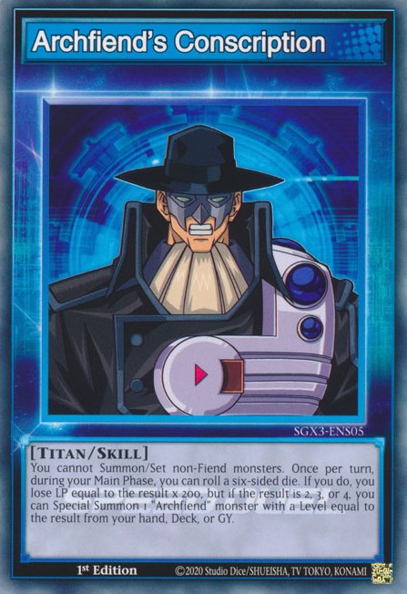Archfiend's Conscription [SGX3-ENS05] Common 