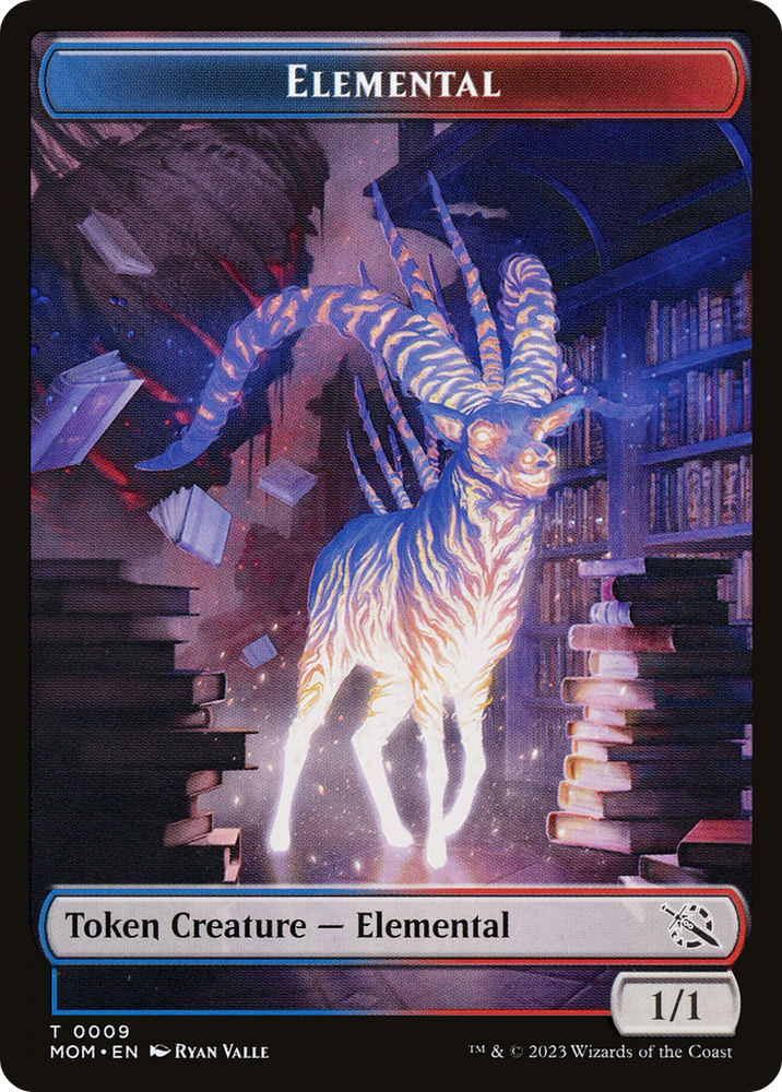 Elemental (09) // Spirit (13) Double-Sided Token [March of the Machine Tokens] 