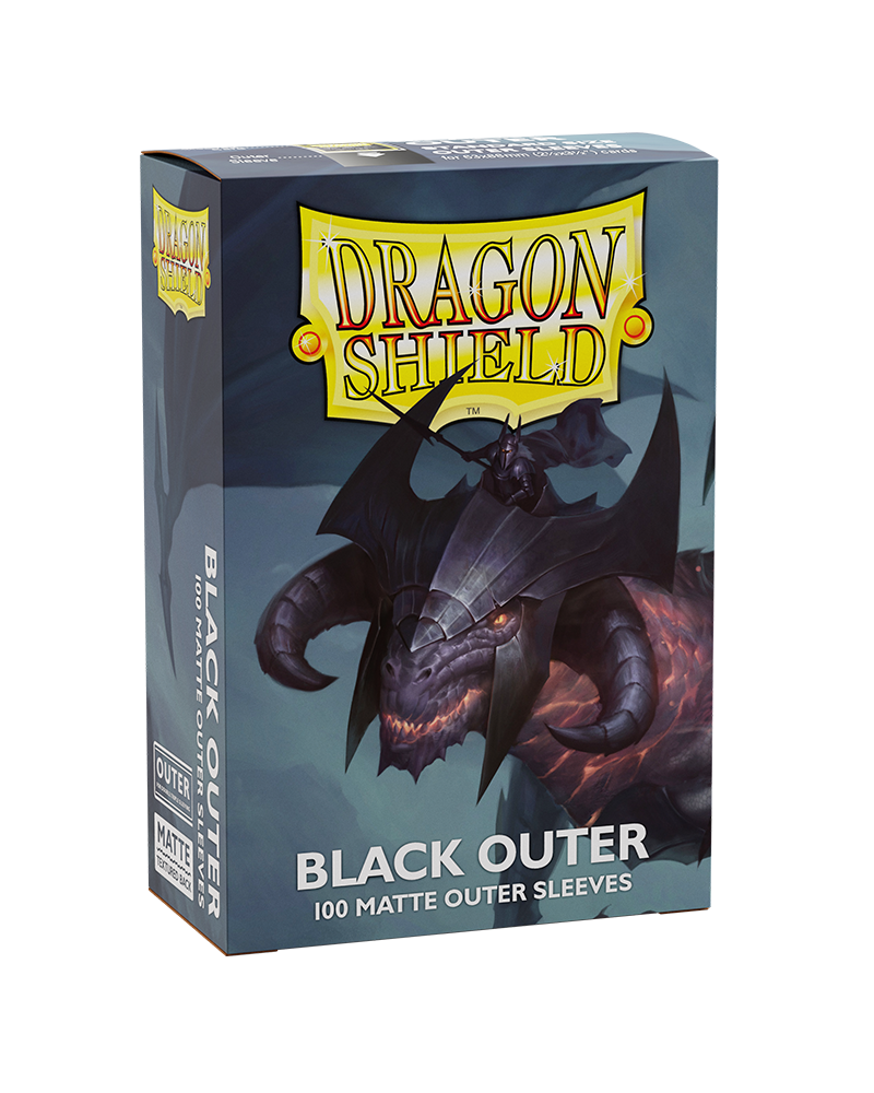 Dragon Shield: 100ct Outer Sleeves - Matte Black (Standard)