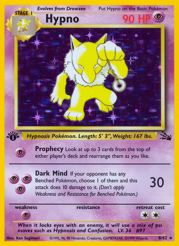 Hypno (8/62) [Fossil 1st Edition] 