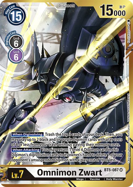 Omnimon Zwart [BT5-087] (Alternate Art - Kenji Watanabe) [Battle of Omni] 