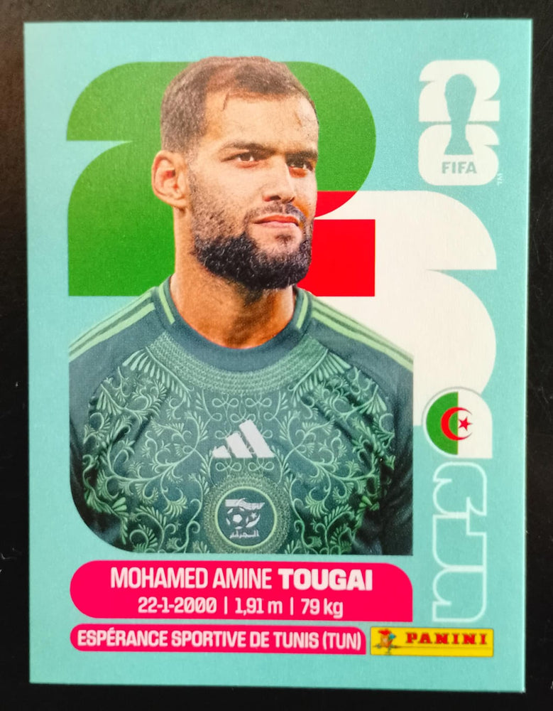 #ALG006 | Panini | Fifa World Cup Stickers | 2026 | Mohamed Amine TOUGAI | Algeria
