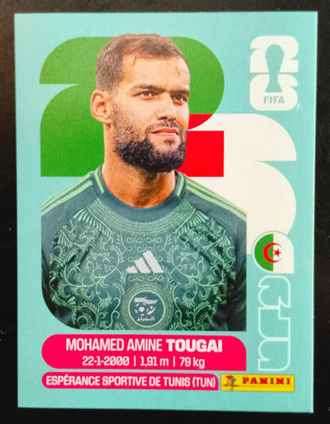 #ALG006 | Panini | Fifa World Cup Stickers | 2026 | Mohamed Amine TOUGAI | Algeria