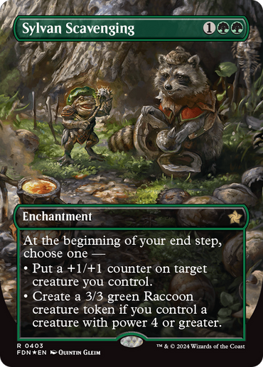 Sylvan Scavenging (Borderless) (Mana Foil) [Foundations] 