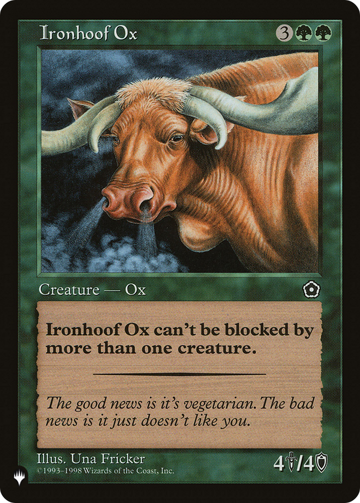 Ironhoof Ox [The List Reprints] 