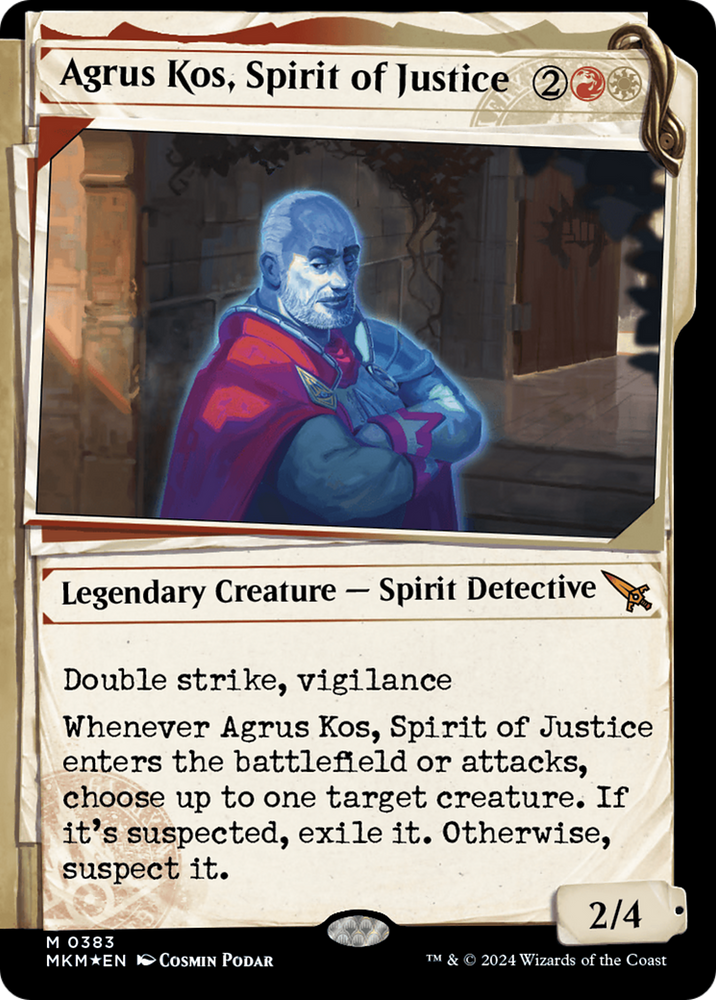 Agrus Kos, Spirit of Justice (Showcase) (Invisible Ink) [Murders at Karlov Manor] 