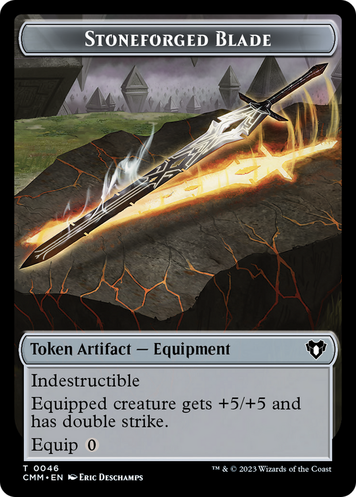 Servo // Stoneforged Blade Double-Sided Token [Commander Masters Tokens] 