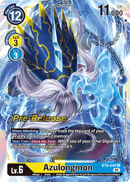 Azulongmon [BT8-044] [New Awakening Pre-Release Cards] 