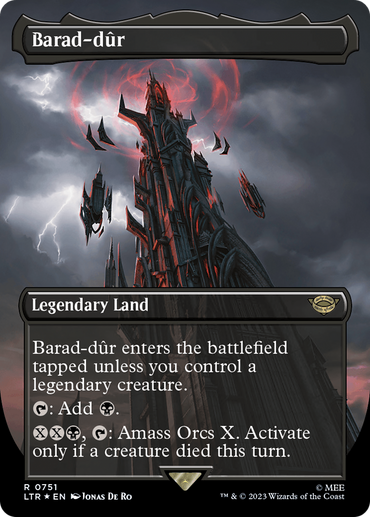 Barad-dur (0751) (Borderless) (Surge Foil) [The Lord of the Rings: Tales of Middle-Earth] 