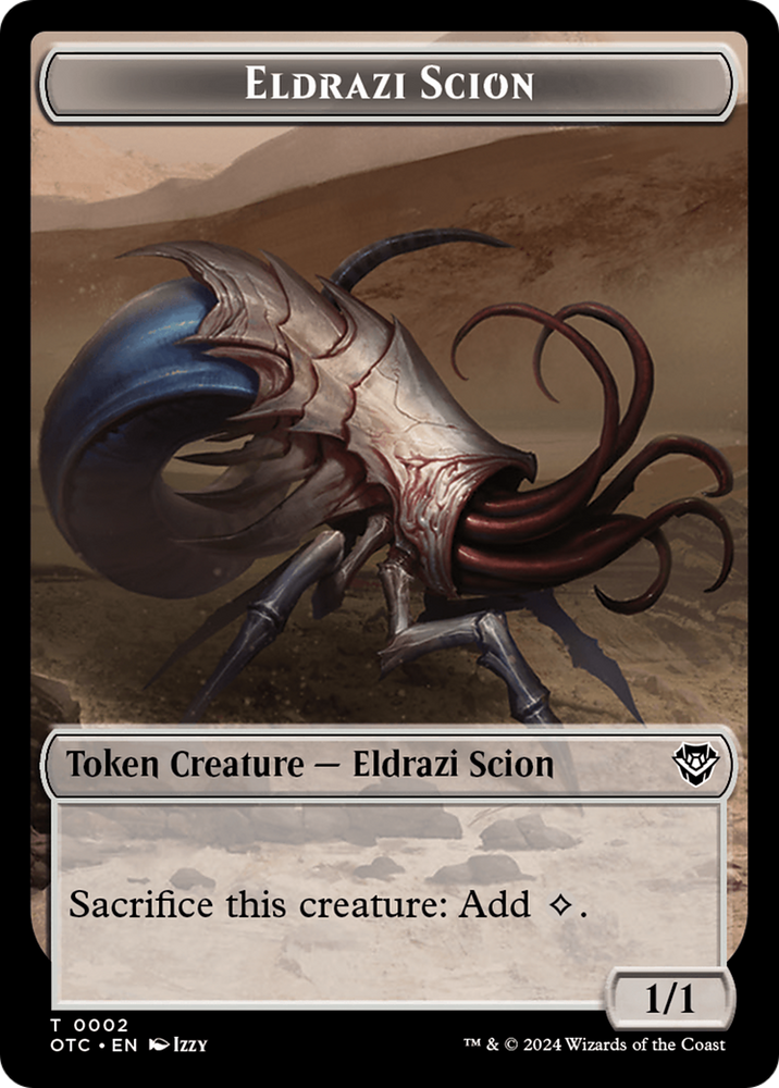 Eldrazi Scion // Treasure Double-Sided Token [Outlaws of Thunder Junction Commander Tokens] 