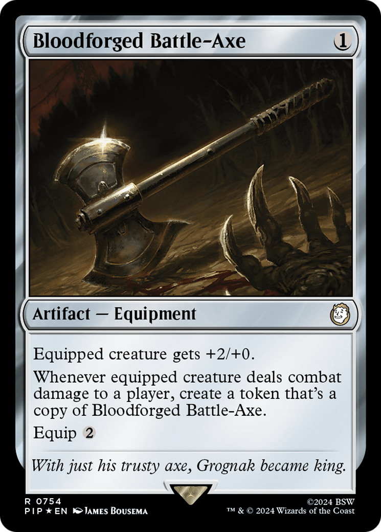 Bloodforged Battle-Axe (Surge Foil) [Fallout] 