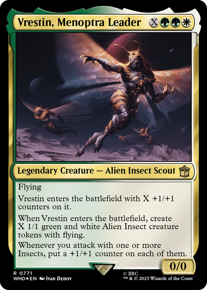 Vrestin, Menoptra Leader (Surge Foil) [Doctor Who] 