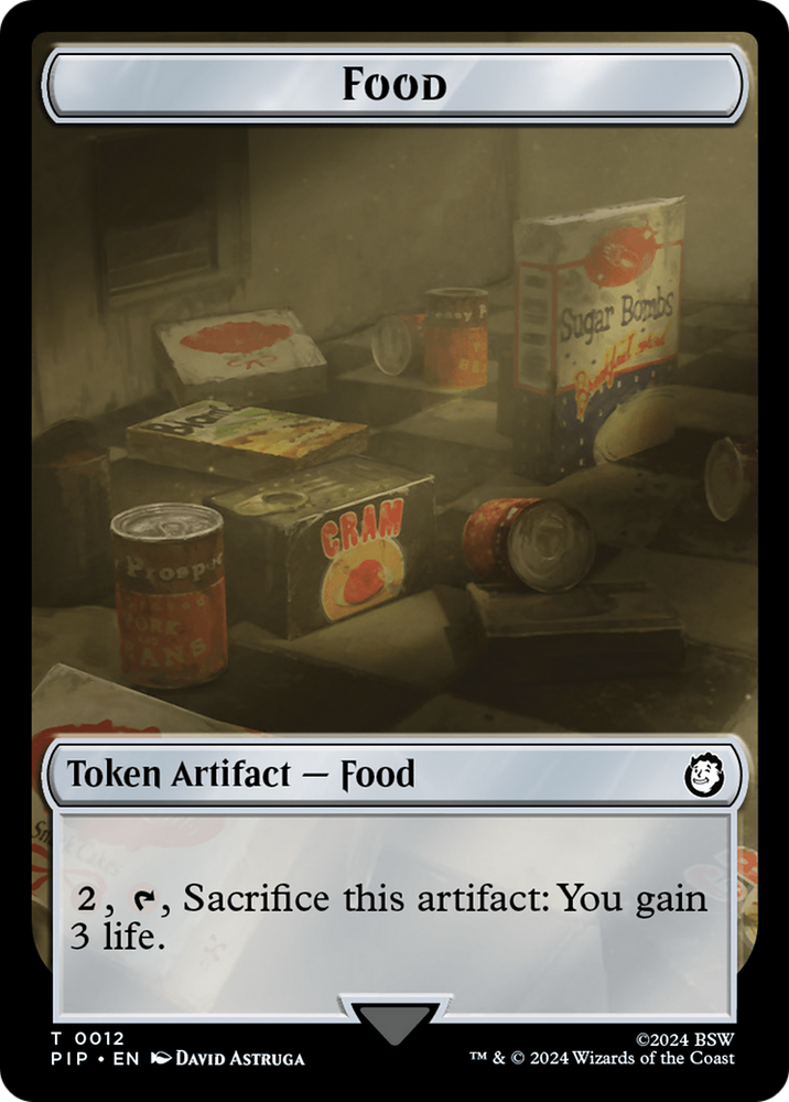 Warrior // Food (0012) Double-Sided Token [Fallout Tokens] 