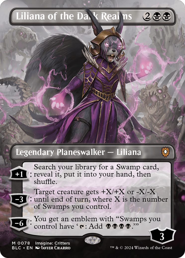 Liliana of the Dark Realms (Borderless) [Bloomburrow Commander] 