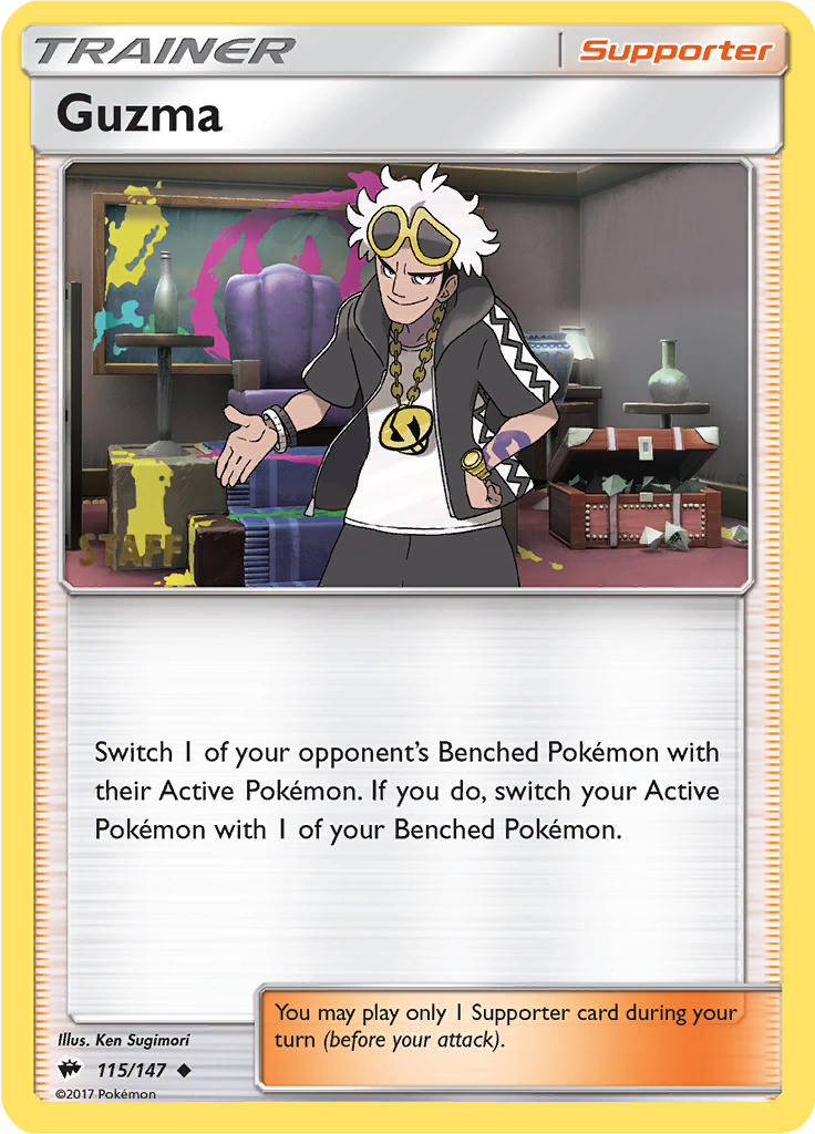 Guzma (115/147) (Regional Championships Staff) [Sun & Moon: Burning Shadows] 