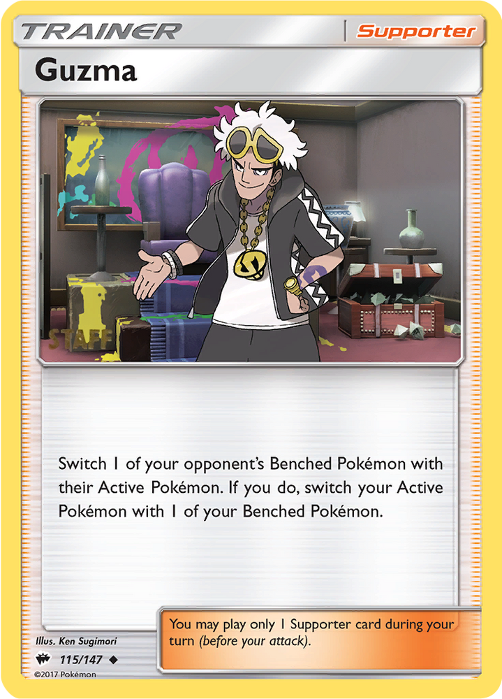 Guzma (115/147) (Regional Championships Staff) [Sun &amp; Moon: Burning Shadows] 