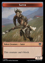 Bird // Satyr Double-Sided Token [Commander Masters Tokens] 