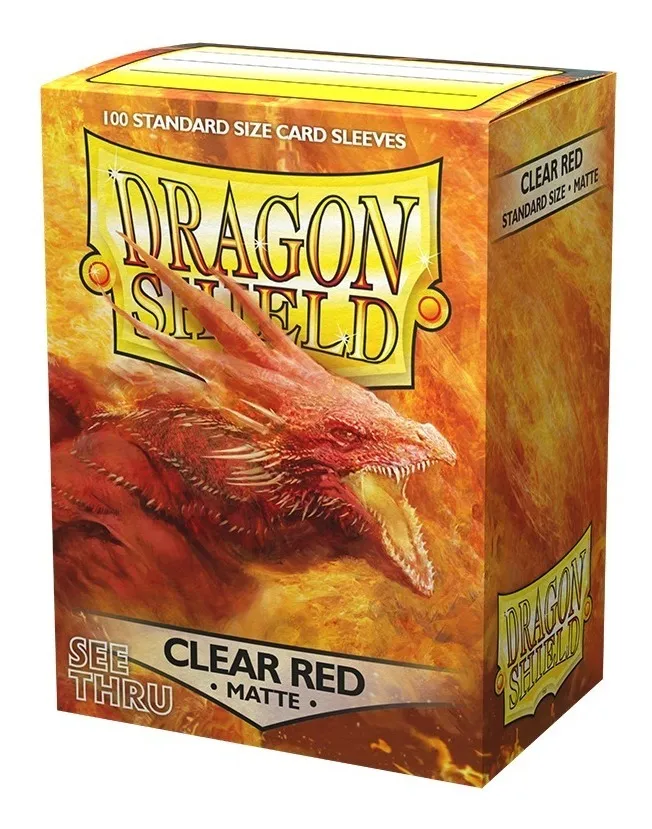 Dragon Shield: Standard 100ct Sleeves - Clear Red (Matte)