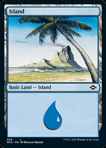 Island (484) (Foil Etched) [Modern Horizons 2] 