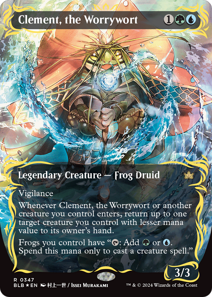 Clement, the Worrywort (Borderless) (Raised Foil) [Bloomburrow] 