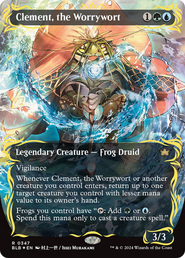 Clement, the Worrywort (Borderless) (Raised Foil) [Bloomburrow] 