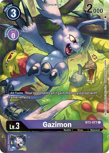 Gazimon [BT3-077] (Alternate Art) [Dimensional Phase] 