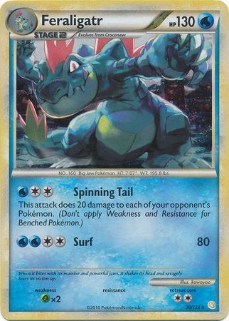 Feraligatr (20/123) (Cracked Ice Holo) [HeartGold &amp; SoulSilver: Base Set] 