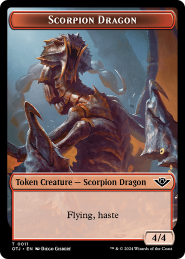 Scorpion Dragon Token [Outlaws of Thunder Junction Tokens] 