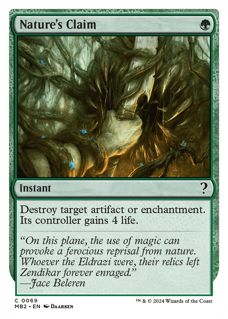 Nature's Claim (White Border) [Mystery Booster 2] 