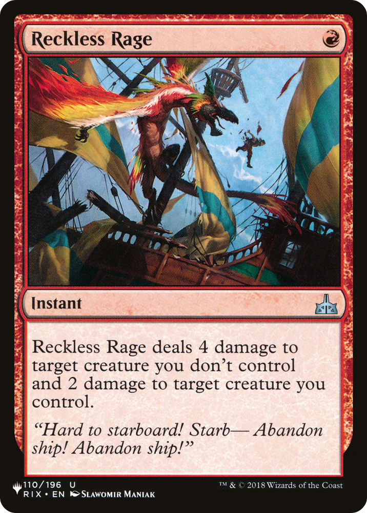 Reckless Rage [The List Reprints] 