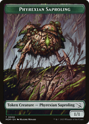 Monk // Phyrexian Saproling Double-Sided Token [March of the Machine Tokens] 