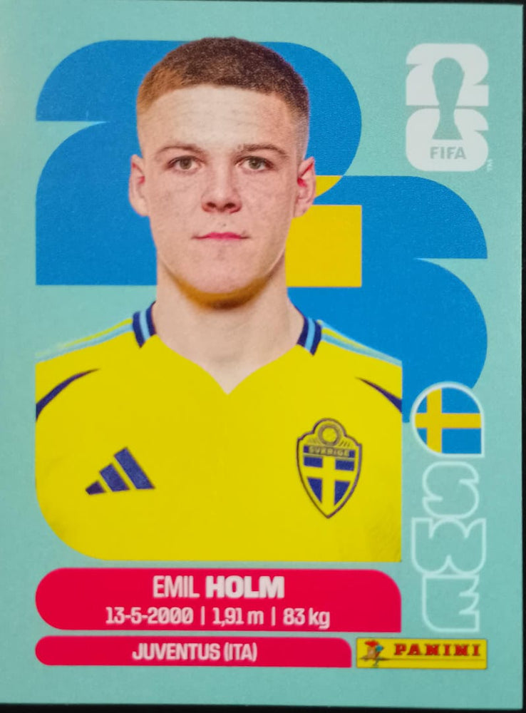 #SWE005 | Panini | Fifa World Cup Stickers | 2026 | Emil HOLM | Suecia