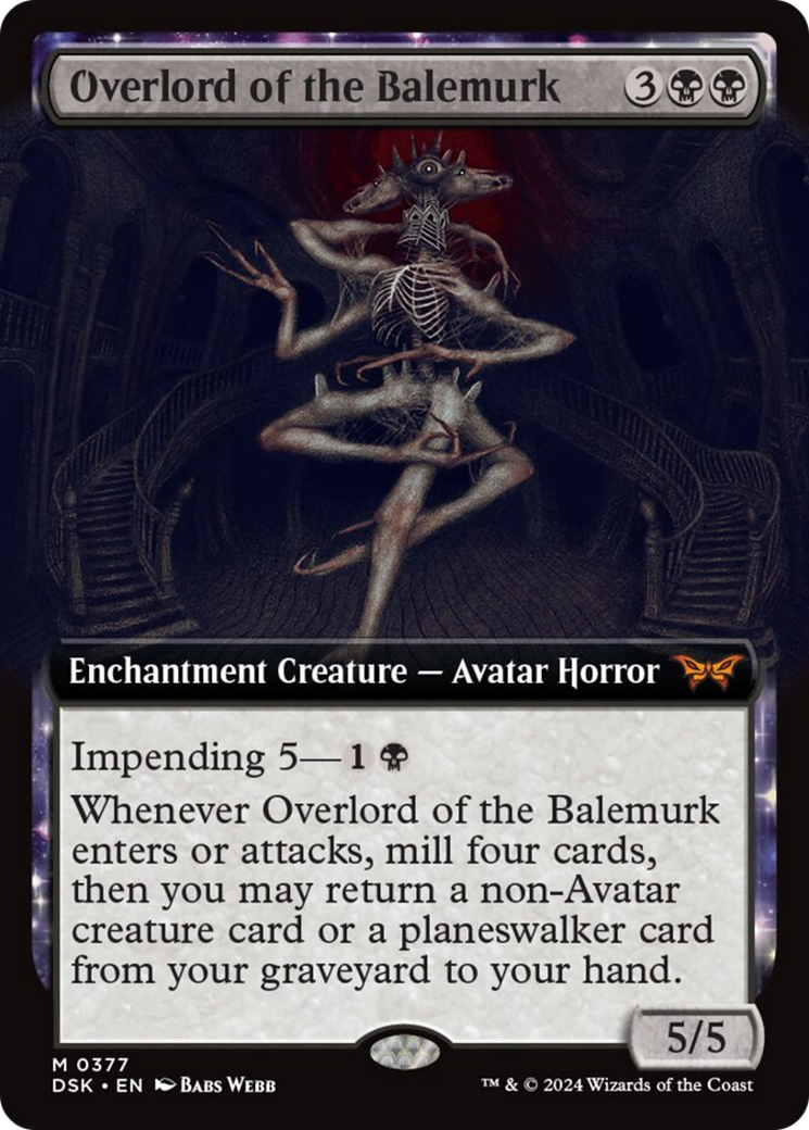 Overlord of the Balemurk (Extended Art) [Duskmourn: House of Horror] 