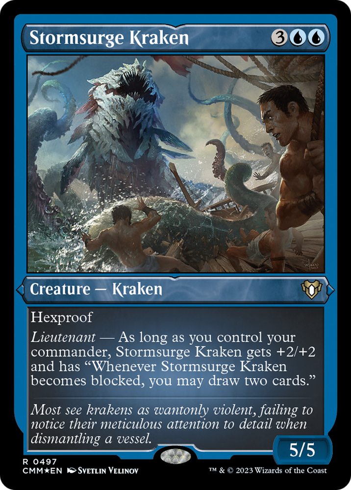 Stormsurge Kraken (Foil Etched) [Commander Masters] 