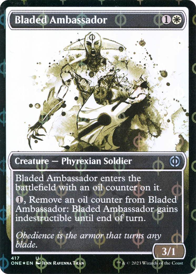 Bladed Ambassador (Showcase Ichor Step-and-Compleat Foil) [Phyrexia: All Will Be One] 