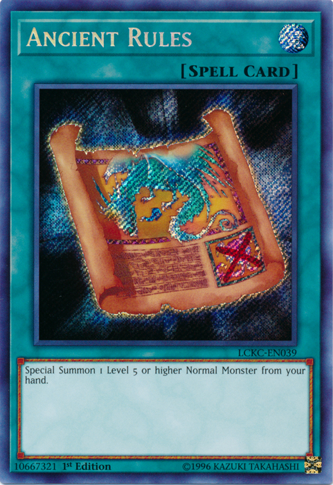 Ancient Rules [LCKC-EN039] Secret Rare 