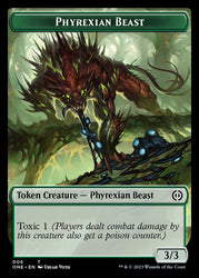 Rebel // Phyrexian Beast Double-Sided Token [Phyrexia: All Will Be One Tokens] 