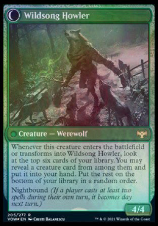 Howlpack Piper // Wildsong Howler [Innistrad: Crimson Vow Prerelease Promos] 