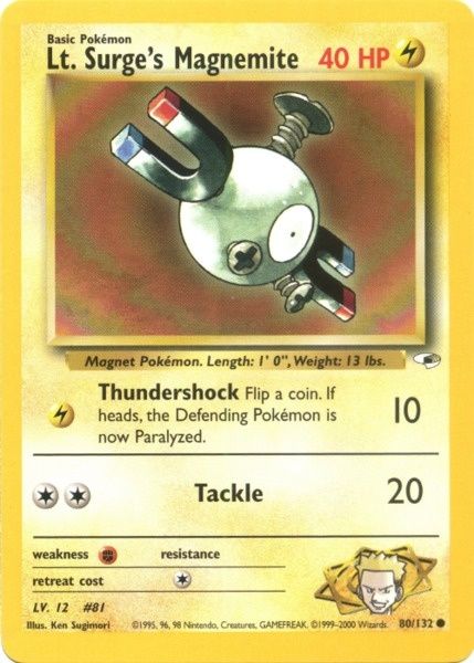 Lt. Surge's Magnemite (80/132) [Gym Heroes Unlimited] 