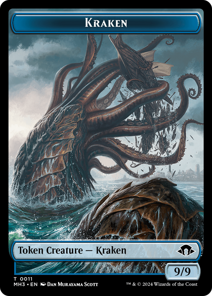 Eldrazi Spawn // Kraken Double-Sided Token [Modern Horizons 3 Tokens] 