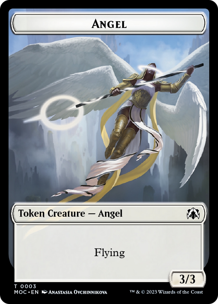 Angel (3) // Demon Double-Sided Token [March of the Machine Commander Tokens] 