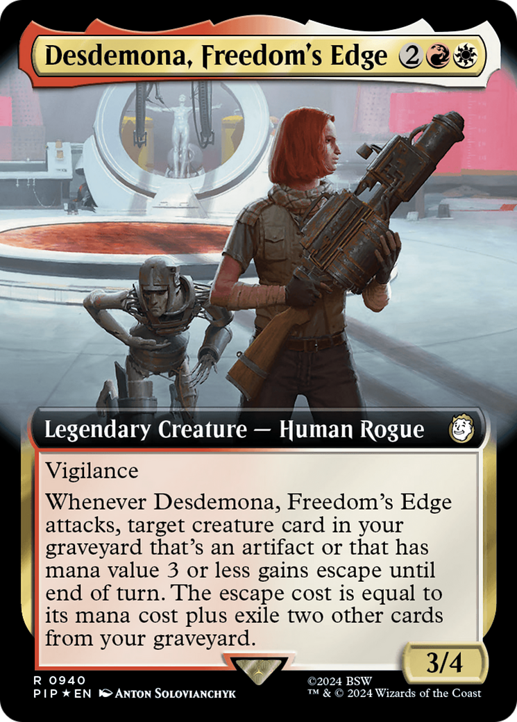 Desdemona, Freedom's Edge (Extended Art) (Surge Foil) [Fallout] 