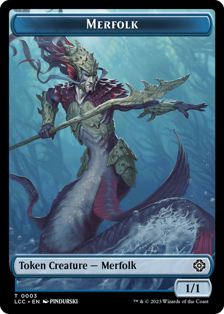 Boar // Merfolk (0003) Double-Sided Token [The Lost Caverns of Ixalan Commander Tokens] 